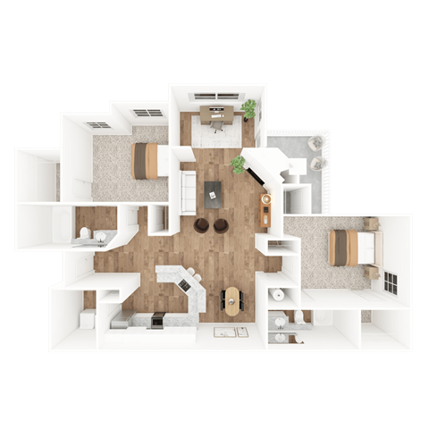 ST JAMES Floor Plan at The Crest at Berkeley Lake, Duluth